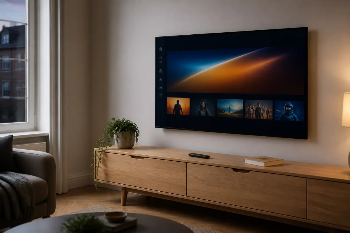 Living room TV ready for IBO Player setup